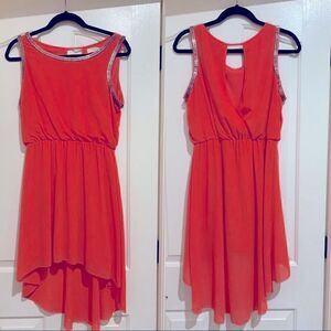 Umgee | Orange High-Low Dress | Large